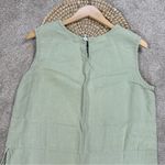 Bryn Walker  Women’s 100% Linen Sleeveless Tunic Top Side Slit Legenlook Green M Photo 5