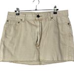 Free People Beat of the Music Khaki Micro Mini Denim Skirt 12 Photo 1