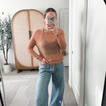 L'Agence  Brown Sheer Long Sleeve Sweater Tophe Photo 6