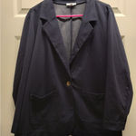 Croft & Barrow  Women's Size PXXL Navy Blue Soft Stretch Blazer Jacket Petite XXL Photo 0