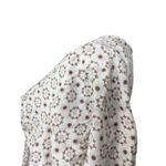 Dizzy Lizzy White Baby Doll Top Crop Large Flutter Sleeve Boho Allover Print Photo 7