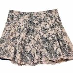 Joe Benbasset Pull On Floral Lace Mini Skirt Nude Black Flare A Line XL Stretchy Photo 0