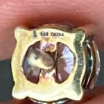 Sterling Silver HAUTE JEWELS 925 Gold Vermeil Solitaire Stud 4mm Earrings 1.8g Photo 14