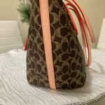 Elegant Brown and Pink Tote Bag Photo 9