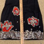 French Connection  Strapless Mini Dress Sequin beaded Embellished Party Black‎ 8 Photo 11