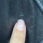 Vintage Mossimo Black Quilted Leather S Jacket Diamond pattern zip up red lining Photo 15