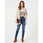 MELLODAY Crushed Velvet Top Womens S Taupe Long Sleeve Ruched Whimsigoth Soft Photo 1