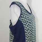 Chico's Zenergy Navy and Green Print Tank Top Size Large Navy Activewear Tank Photo 4