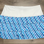 Lucky In Love 15" Pleated Tier Tennis skirt Skort White Blue Size XL Photo 0