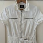 Boohoo  Denim Jumpsuit White Photo 1