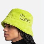 SOLD MARNI fuzzy bucket hat in lime green, Large, NEW with tags Yellow Photo 3