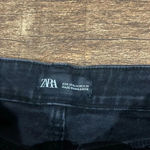 ZARA  Black denim Jean short shorts black distressed denim Photo 5