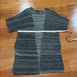 Eileen Fisher Grey Short Sleeve Open Knit Kimono Duster Cardigan Size SM Photo 7