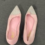 Chic Pink and Silver Flats Elegant Slip Photo 0