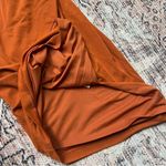 EXPRESS NWT Body Contour Square Neck MIDI Sheath Dress Sleeveless Rust Orange Photo 14