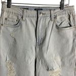 Wild Fable  Highest Rise Mom Denim Jeans 4 Light Wash Distressed Tapered 5 Pocket Photo 1