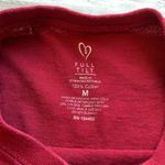 Full Tilt Women’s Tilly’s Burgundy Loose Fitting Scoop Neck Cropped T-shirt Sz M Photo 2