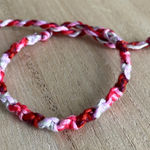 Handmade Plum Bracelet anklet trendy comfortable tie embroidery thread woven gift Photo 0