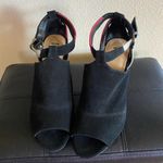 joe's jeans  Wedged Heel Strapped Sandal Black with grey/burgundy size 9.5 Photo 12