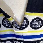 Eliza J  Geometric Scarf Print Sleeveless Maxi Dress in Blue/Yellow Photo 11