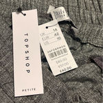 Topshop Petite Gray Wide Leg Drawstring Trousers Pants - US 10 Photo 7