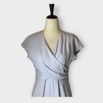 Gal Meets Glam Gal Meets‎ Glam Purple Lilac Short Sleeve Twist Bodice Midi Seraphina Dress 4P Photo 4