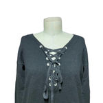 The Kooples Black Wool Cashmere Blend Lace-Up Sweater Size 1 / Small Photo 3