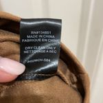 WAYF  Camel Brown Faux Suede Short Sleeve Mini Shirt Dress Photo 6