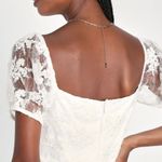 Lulus White embroidered sequin mini  dress  Photo 2