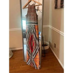 London Times  Multicolor Morris Halter Maxi Dress Size 6 Photo 1