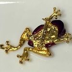 Vintage Red Lucite & Gold Photo 1