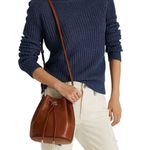 Ralph Lauren Lauren Tan Smooth Leather Medium Andie Drawstring Bag, New w/Tag Photo 1