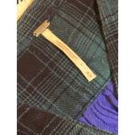 Free People  Plaid Tunic Shirt Purple Blue Oversized Button Down Women Medium Photo 1