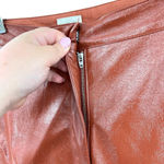 Aritzia  Wilfred‎ Shirley Pant Vegan Patent Leather Rust Brown Size 4 Photo 3
