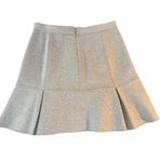 Madewell ‎ Heather Gray Pleated Mini Skirt Flared Hem Sweatshirt material  Size 6 Photo 2