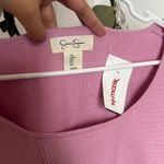 Jessica Simpson Pink Knit Top Long Sleeve Square Neck Classic NWT Sz Small Photo 4