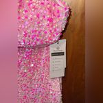 Berlin Nova  Pink Sequin Open Front Prom Dress Photo 4