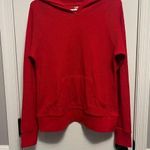 Large Red Waffle Knit long sleeve hooded shirt by Lady Food Locker Photo 0