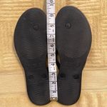 Size 7 Black and Tan comfy sandals with cute flower details GUC Photo 5