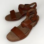 Aetrex  Kristin Cognac Heel Sandal‎ Brown Women's Size 8.5 Hook And Loop Photo 0