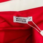 Beginning Boutique  Alexis Ruched Cut Out Mini Skirt and Halter Top in Red Photo 3