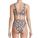 Beach Riot Jeweled Python  Peyton Top Bikini Gym Snakeskin Sexy size medium Photo 2