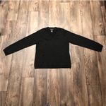 Style & Co Sparkly Black V Neck Long Sleeve Sweater | Shirt Photo 4