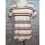 Madewell  Whisper Cotton Tee Shirt Small Striped‎ T-Shirt short sleeve Womens Photo 5