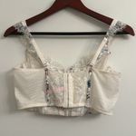 Victoria's Secret VS dream angel unlined hook & eye Corset bra top NEW white floral sz L Photo 4