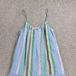 Rails  Womens Ari Dress Small Blue Jamaica Stripe Spaghetti Strap V Neck Sundress Photo 9