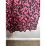 SALONI Black Rouje Floral Mock Neck Puff Sleeves Isa Ruffle Midi Dress Size 12 Photo 12