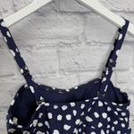 Island Escape Tiered Tankini Top Navy Blue White Dot Size 8 Underwire New Conver Photo 3