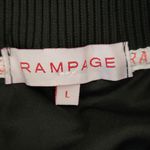 Rampage  Cropped Black V-Neck Varsity Sweatshirt Size Large NWT Photo 5