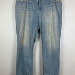 J. Jill Boyfriend Jeans Womens 18 Blue Denim Light Wash Straight Cropped Vintage Photo 0